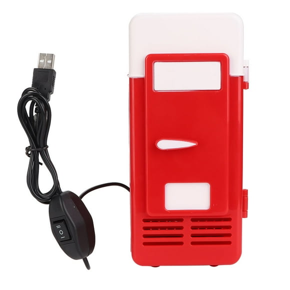 Portable Mini USB Office Drink Cooler and Refrigerator (Red)