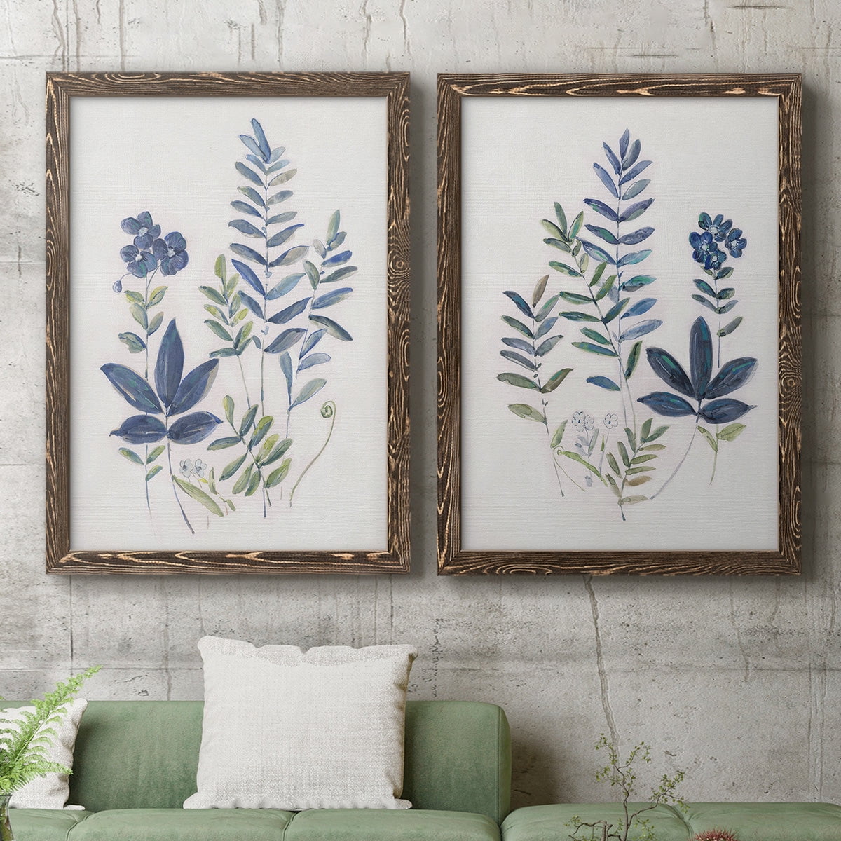 Fern Study I - Premium Framed Canvas 2 Piece Set - Ready to Hang
