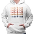 thumbnail image 2 of Hello Fall Hoodie Sweatshirt Unisex Large White, 2 of 5