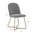 thumbnail image 3 of Weston Home Marquis Linen Upholstered Dining Chairs, Set of 2, Flint Grey, 3 of 7