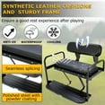 thumbnail image 5 of Kojem Golf Cart Rear Seat for Yamaha G14 G16 G19 G22 Flip Folding Rear Back Seat Kit Black Steel Frame Synthetic Leather Seat, 5 of 10