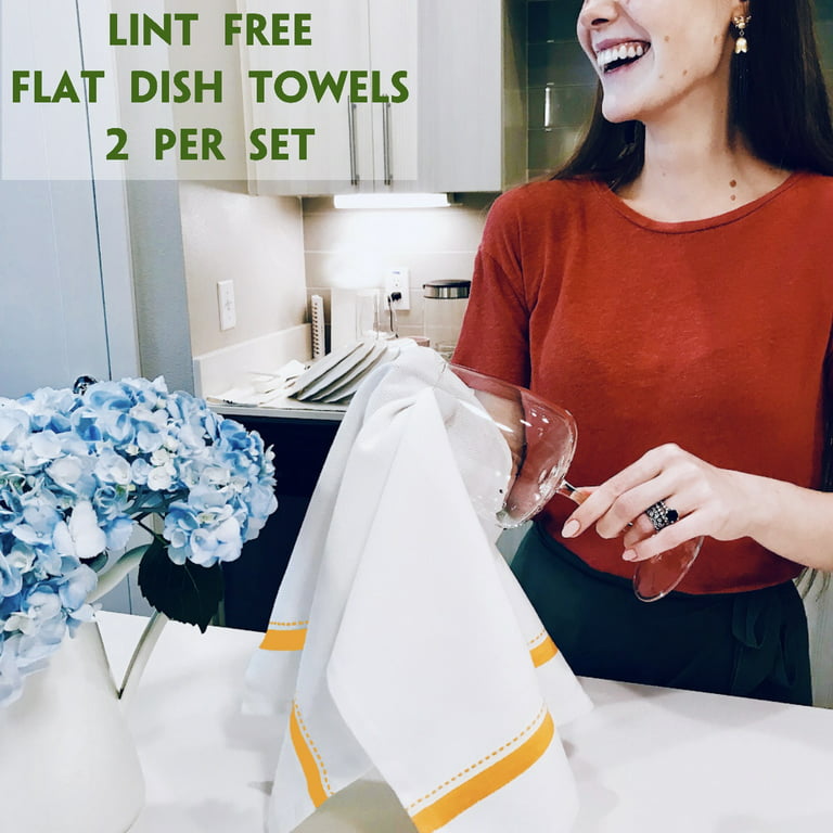 ELOMELO 100% Cotton Kitchen Towel Set with Hanging Loop - Terry, Waffle,  Flat Combo Dish Towels for Kitchen - Check, Stripe, Plain Tea Towel Pack of