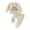 Beige, variant on Linfrsh Toddler Girl Outfits Girls' Cute Winter and Casual Letter Embroidered Long Sleeved Pants In Solid Color Set