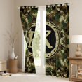 thumbnail image 3 of Erosebridal Boys K Personalized Initial Black Out Curtains,Abstract Camouflage Curtains Pack of 2 (42x63 Each), 3 of 6