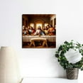 thumbnail image 3 of Vintage Jesus Last Supper Canvas Wall Art Print , Christian Pictures Canvas Print Posters Wall Decor, Religious Christian Gifts Wall Art Home Decor for Church Living Room Dining Room Decor Framed ﻿, 3 of 5