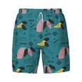 thumbnail image 4 of Lsque Mens Swim Trunks Dachshund Dog Pattern - Bathing Suit Compression Liner - Beach Swim Shorts Swimwear - (S-3XL) - Stretch Quick Dry -Large, 4 of 9