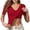 Red -CS45, variant on Nestiefly Womens Short Sleeve Shirts with Built in Bra V Neck Basic T-Shirts Workout Yoga Tops Athletic Shelf Bra Tops Padded Beige S