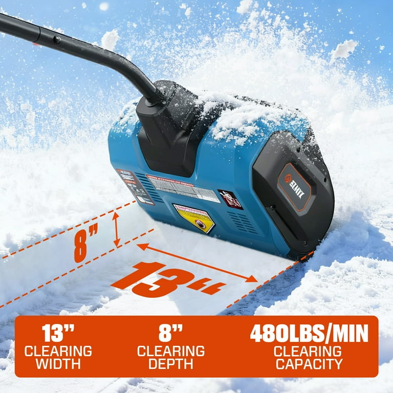 Senix 12A Electric Snow Blower 13 in. Corded Snow Shovel - Walmart.com