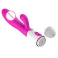 thumbnail image 3 of Juguete vibrador de doble extremo para mujer, 30 modos de vibración, juguete de vibración ergonómico de silicona recargable, rojo rosa, 3 of 8