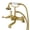 Brushed Brass, variant on Kingston Brass AE203T7 Aqua Vintage 7" Center Deck-Mount Clawfoot Tub Faucet with Hand Shower, Brushed Brass