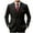 Black, variant on Men's Double-Breasted Suit Blazer Slim Fit Solid Color Sport Coat Jacket for Business, Wedding, Prom & formal Events Black