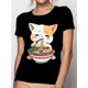 thumbnail image 3 of Cartoon Cat Printed Cartoon T-shirt, Round Neck Short Sleeve Summer T-shirt, Fashionable Women's Clothing Tee For Adult, Men, Women, Teen, Teenager, Adolescent, Youth, 3 of 6