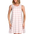 thumbnail image 1 of Fotbe Checkboard Vestido de Verano sin Mangas para Mujer – Vestido Midi Línea A, Estilo Camiseta Floral, Vestido Playero Casual y Fluido, 1 of 7