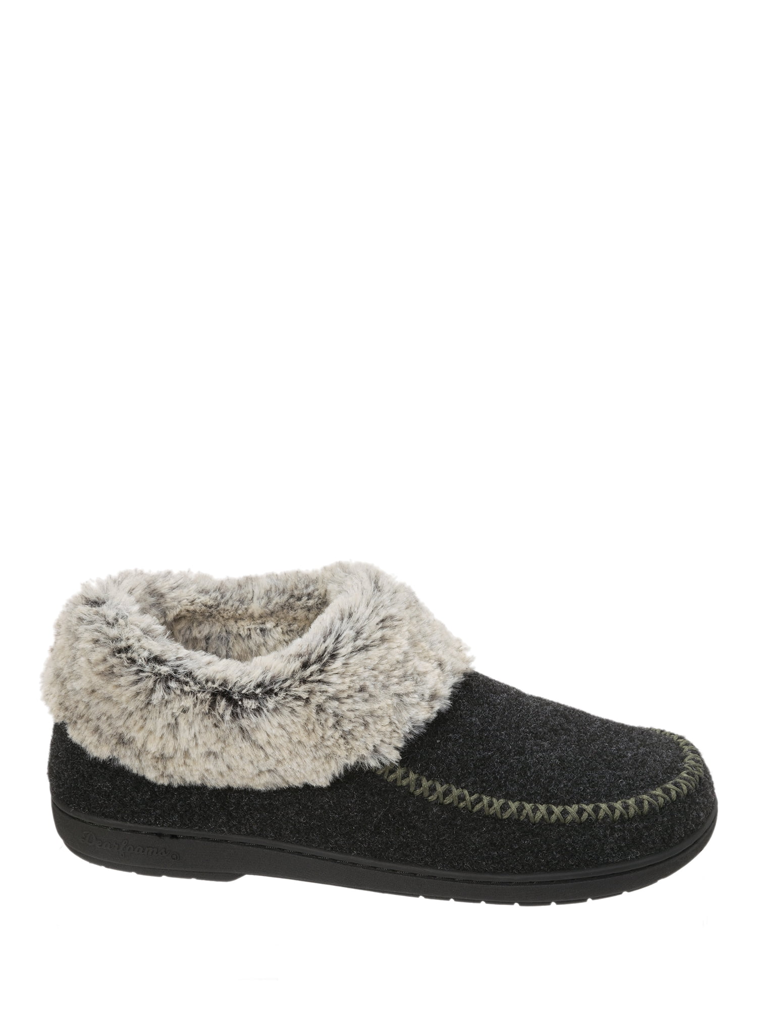Dearfoams Women's Felted Faux Wool Bootie Slippers