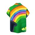 thumbnail image 4 of cllios Happy St Patricks Day Mens Hawaiian Shirts Big and Tall Button Down Shirt Irish Shamrock Lucky Tee Tops Short Sleeve Summer Beach Aloha Party Top, 4 of 4