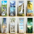 Scenery Fridge Door Mural Cover Peel and Stick Forest Landscape