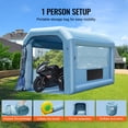 thumbnail image 3 of KFFKFF Inflatable Paint Booth, 13.1x9.8x9 ft, Includes 750W Blower & Filtration System, Ideal for Motorcycles, Bicycles & Vehicle Parts, 3 of 9