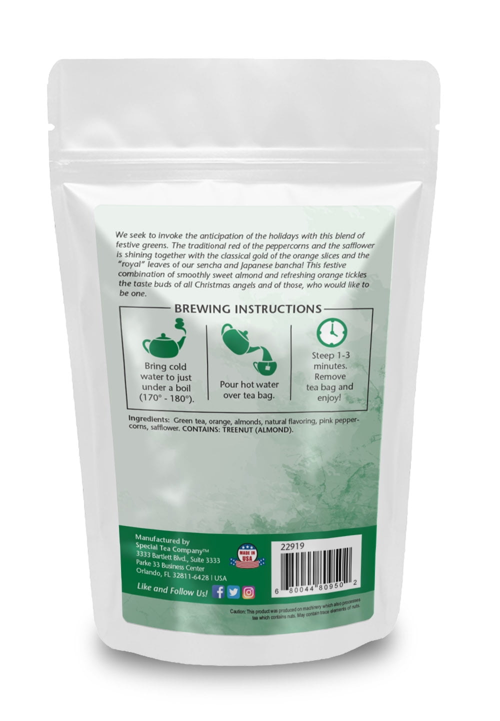 Special Tea Winter Pine Green Tea, 20 Tea Bags