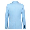 thumbnail image 2 of SWSMCLT Men's Long Sleeve Blazer Business Cozy Business Slim Fit Split Suit Separate Casual Sport Coat Light Blue 40, 2 of 2