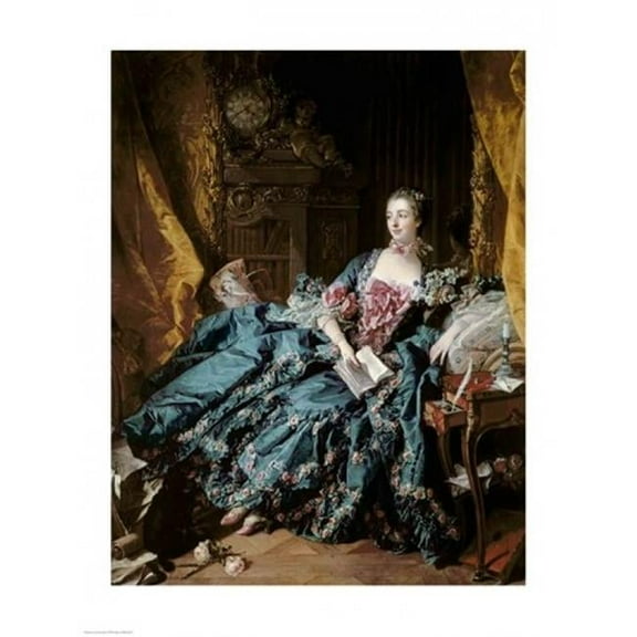 Madame De Pompadour 1756 Poster Print by Francois Boucher - 24 x 36 in. - Large