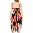 thumbnail image 2 of Sakkas Kiera Women's Tube Spaghetti Strap Floral Print Summer Casual Short Dress - B-Red - One Size, 2 of 5