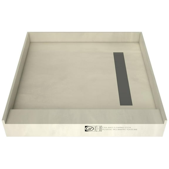 Tile Redi Rt4848rpvcs Redi Trench 48" X 48" Square Shower Base - Nickel