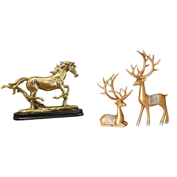 Estatuas Europeas De Renos, Artesanía Coleccionable, Escultura Para Amantes De Los Ciervos, Figura Artística, Estatua De Caballo Para Decoración De Escritorio, Muebles De Decoración Del Hogar