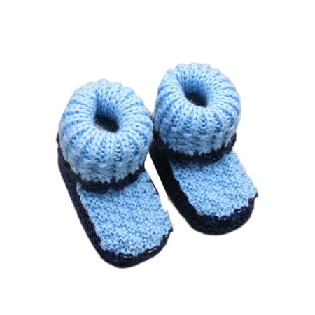 

SIMANLAN Infant Baby Ankle Boot Cartoon Sock Boots First Walkers Soft Shoe Indoor Breathable Winter Bootie Casual Pull On Crib Shoes Blue Wave