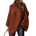 thumbnail image 1 of Suéter PRETTYGARDEN Otoño 2025 Cuello Alto Tejido Grueso M, 1 of 8