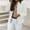 White, variant on Up To 50% Off Women's Blazers & Suit Jackets Women's Solid Standing Collar Minimalist Slim Fit Long Sleeved Suit Jacket