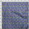 thumbnail image 4 of oneOone Rayon Medium Blue Fabric Abstracts Sewing Material Print Fabric By The Yard 56 Inch Wide, 4 of 5