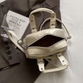 thumbnail image 2 of Bolso Mano Retro Hobo para Mujer Cruzado Cuero PU Diario () Blanco, 2 of 7
