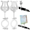 thumbnail image 2 of Portable Music Stand Clarinet Lyre Music Clip Stainless Steel Clarinet Music Holder for Bands and Beginner Practice, 2 of 12