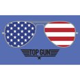 thumbnail image 2 of Men's Top Gun American Flag Aviator Sunglasses Logo  Graphic T-Shirt, 2 of 5