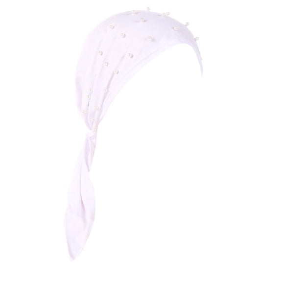 DOPI Baseball Caps Hat Head Cotton Hair Beading Turban Scarf Loss Stretch Women Wrap Muslim Baseball Caps