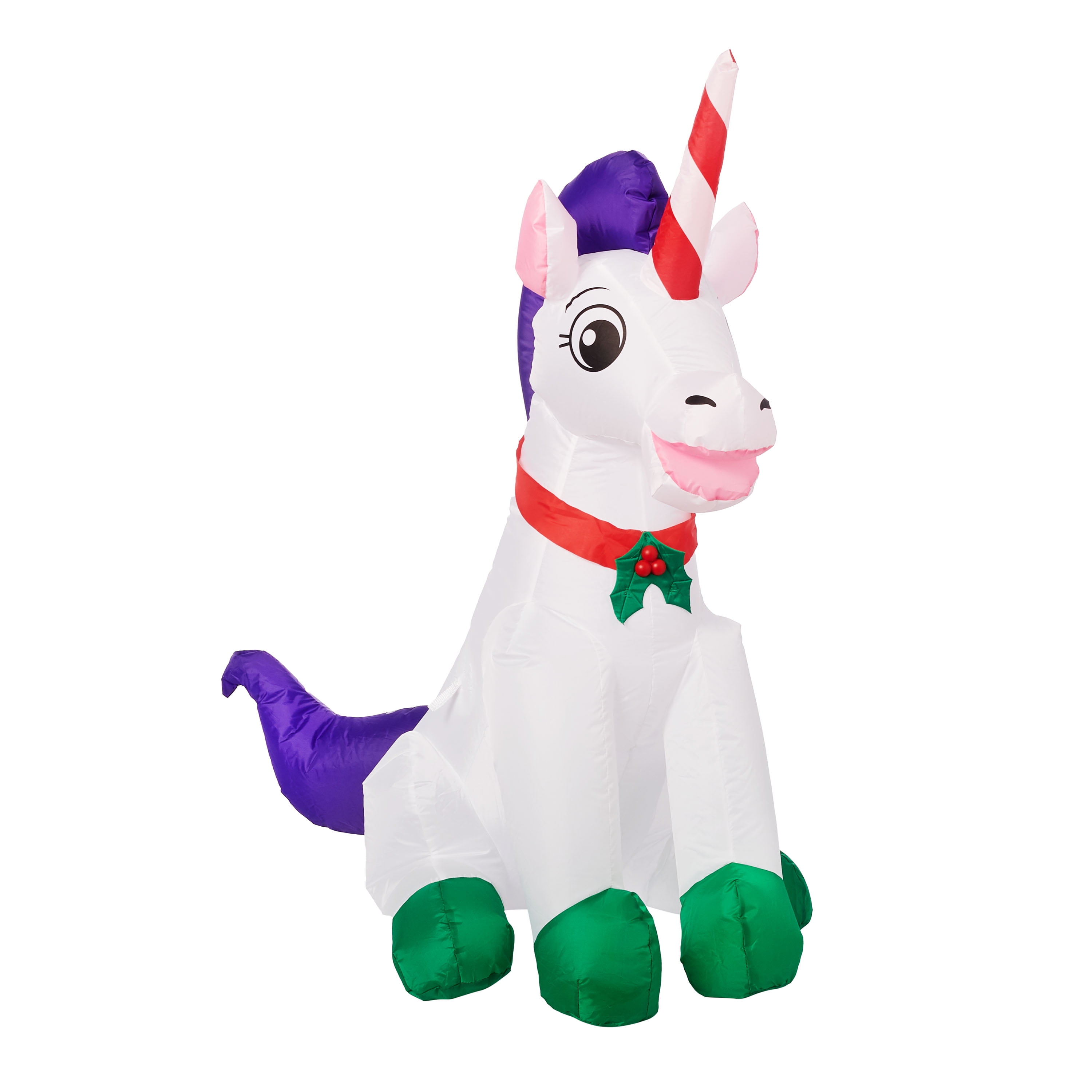 Unicorn and Elf Christmas Holiday Time Inflatable 7 FT Yard Decoration for sale online 