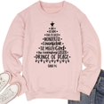 thumbnail image 4 of Arlun Women's Christmas Tree Christian Sweatshirts Funny Religious Printed Hoodless Pullovers Jesus Crewneck Long Sleeve Xmas Casual Tops Loose Cozy Fall Winter Outfits Pink XXXL, 4 of 4
