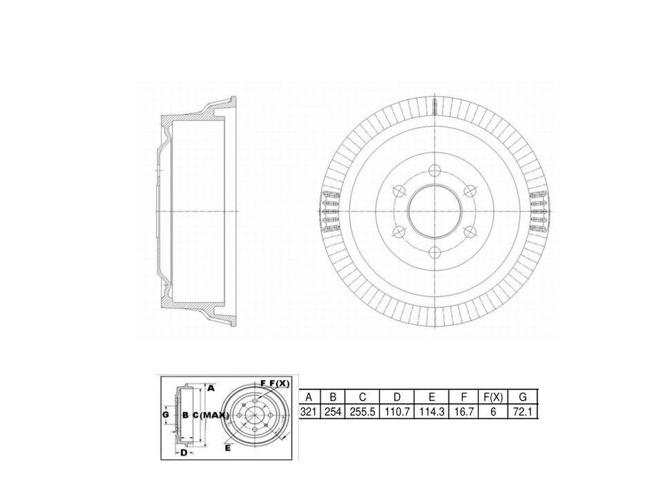 Winstop Brake Drum, Rear WS236689, Dodge Dakota 1998-1991