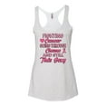 thumbnail image 2 of Wild Bobby, Fighting Cancer And Still Sexy, Breast Cancer Awareness, Women Tri-Blend Racerback Tank Top, Heather White, Small, 2 of 5