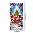 thumbnail image 3 of Hometravel Glowing Christmas Door Cover, Santa and Tree Printed Holiday Banner, Lighted Indoor Outdoor Decoration for Party, Home Entryway, Festive Display, 3 of 6