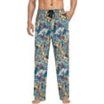 thumbnail image 4 of Vintage Mehendi Design Men's Pajama Pants, Soft and Comfortable Lounge Sleep Bottoms with Pockets, Men's Sleepwear with Custom Print, Medium, 4 of 7