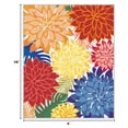 thumbnail image 7 of Arenarug 8'x10' Chenille Outdoor Area Rug, Waterproof Washable Rainbow Tropical Floral Rug for Patio Deck Porch Backyard Living Room, 7 of 7