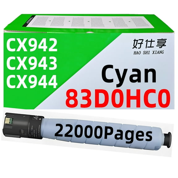 CX930 CX931 High Yield Cyan Toner Cartridge 85D0HK0 85D0HC0 85D0HM0 85D0HY0 85D0W00 Compatible with Lexmark CX930 CX931 CX930dse CX931dse CX931dtse Color Printer (Cyan Toner-16500Pages)
