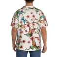 thumbnail image 5 of Disketp Men's Hawaiian Watercolor Floral With Butterflies Print Shirts Button Down Holiday Beach Shirts-4X-Large, 5 of 7