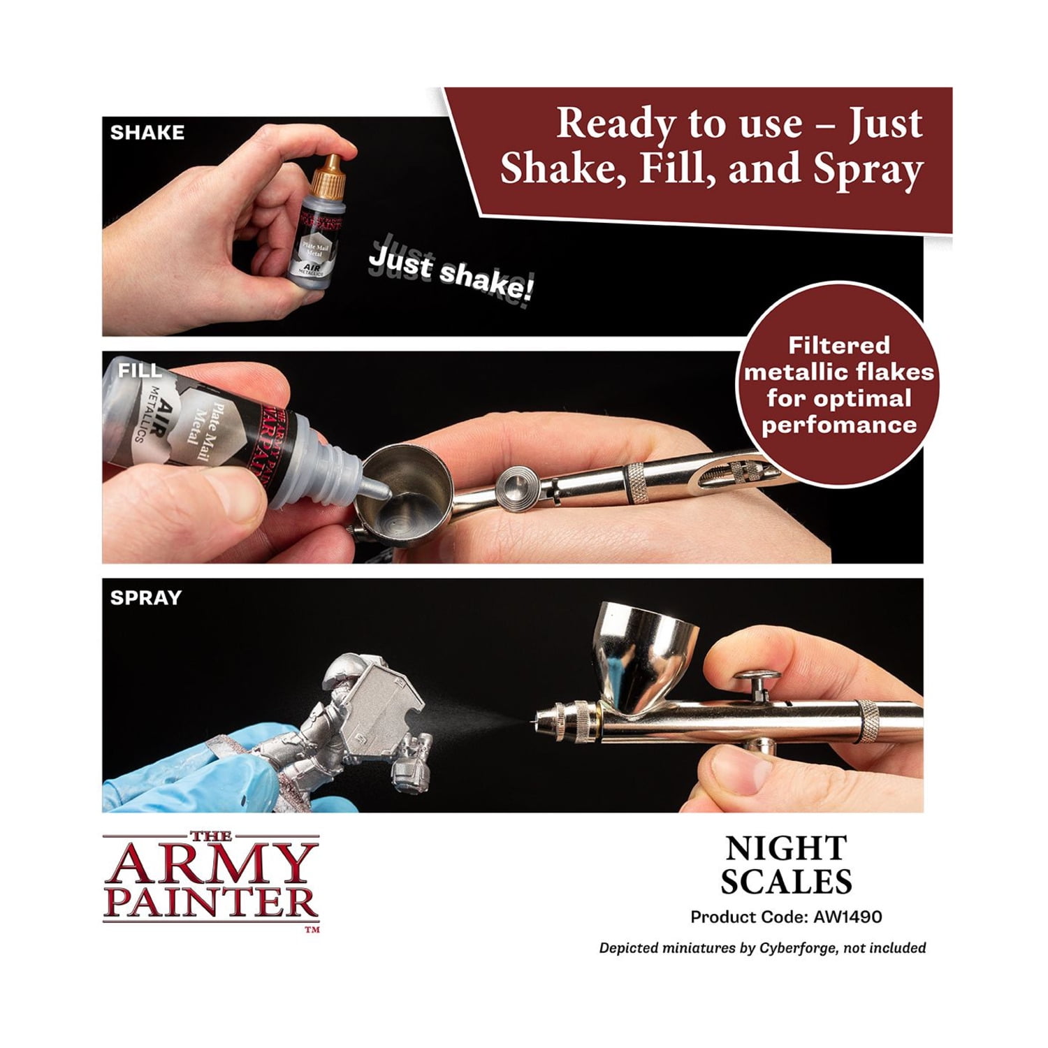 Army Painter Warpaints Air Metallics: Night Scales 18ml 