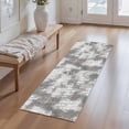 thumbnail image 2 of Washable Kitchen Runner Rug 2x5 ft, Modern Abstract Textured Kitchen Runner Rug, Non Slip Soft Low Profile Rug with PVC Backing for Kitchen Sink, Hallway & Laundry Room, Brown, 2 of 6