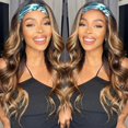 thumbnail image 1 of Peluca con diadema Celiarita Highlight Ombre Body Wave, 60 cm, cabello humano, 1 of 7
