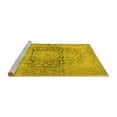 thumbnail image 2 of Ahgly Company Machine Washable Indoor Round Persian Yellow Traditional Area Rugs, 5' Round, 2 of 4