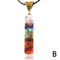 thumbnail image 6 of SSKFHGI Style + Leather Cord 7 Chakra Reiki Healing Yoga Natural Stone Pendant Necklace Unisex Jewelry Gift, 6 of 7