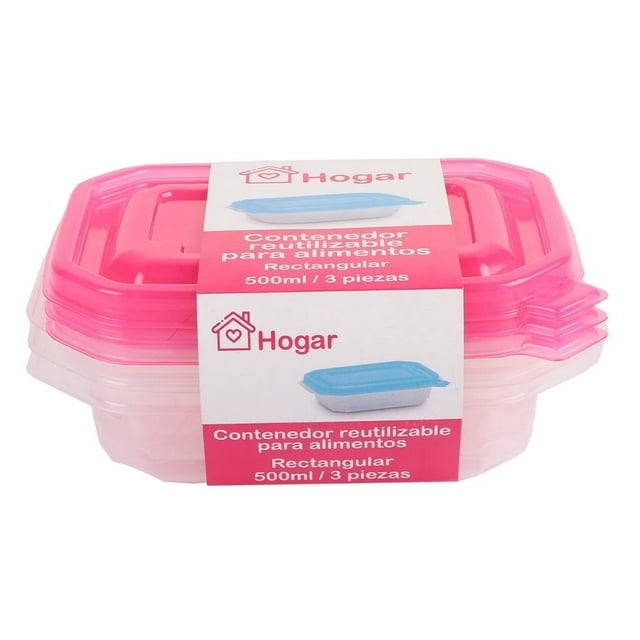 Contenedor Prichos Hogar Reutilizable para Alimentos Set 3 Piezas